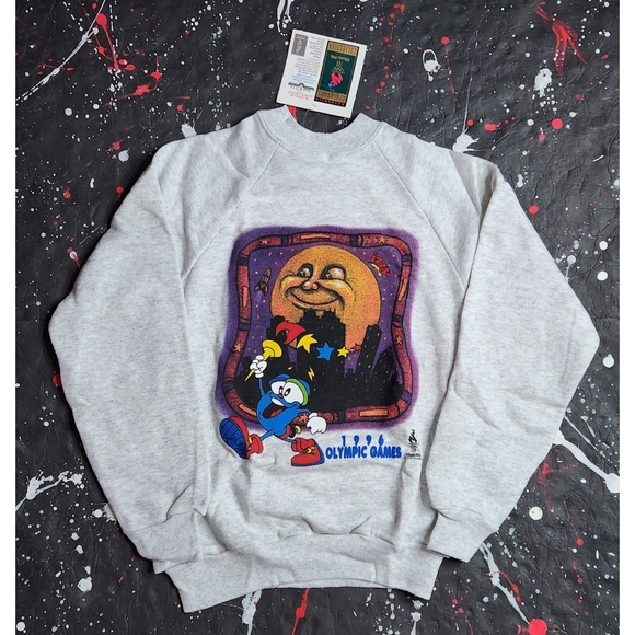 Vintage Other - Vintage 1996 Olympic Games youth IZZY deadstock mascot graphic sweatshirt NWT